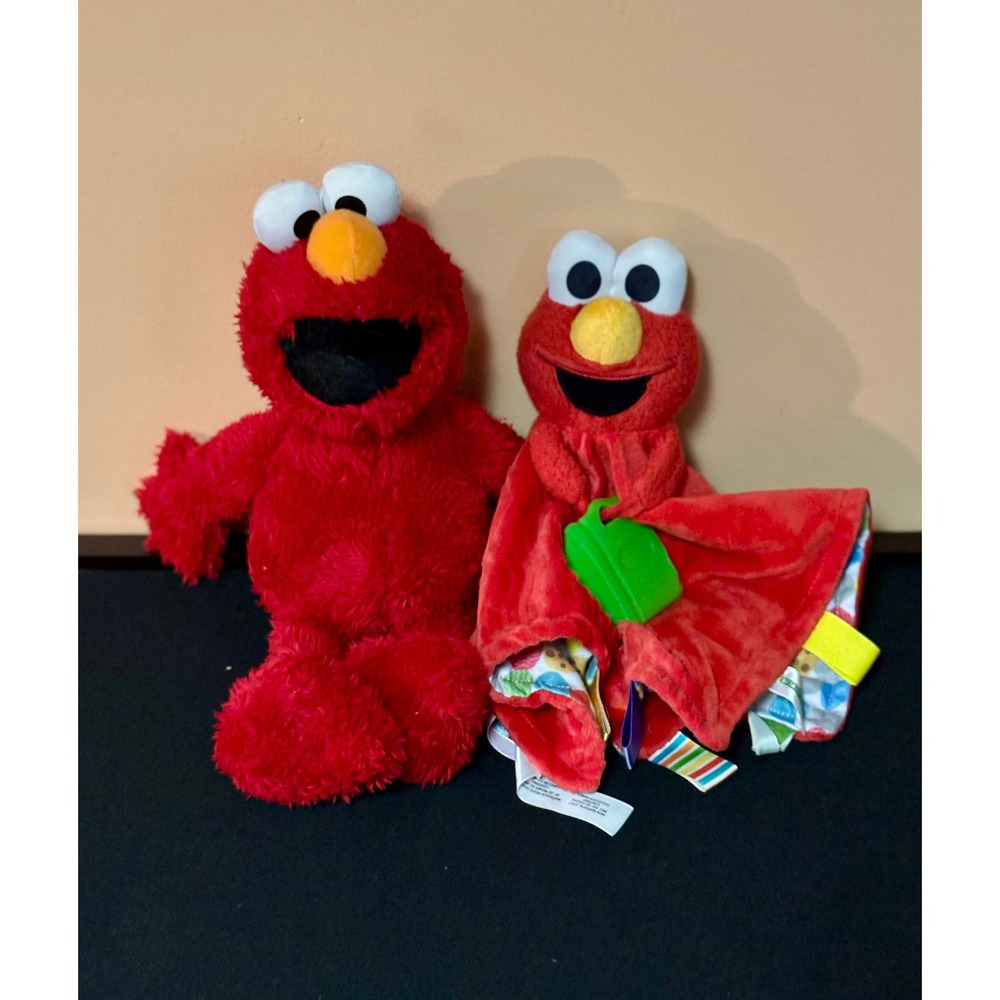 Sesame Street Elmo Plush Bundle Lot Kohls Cares Stuffed Bright Starts Lovey Tags